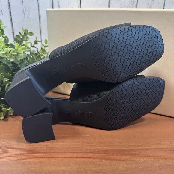 NYDJ Women's Gwen Stretch Black Slip-On Mule Sandals Size 7 - Picture 9 of 10